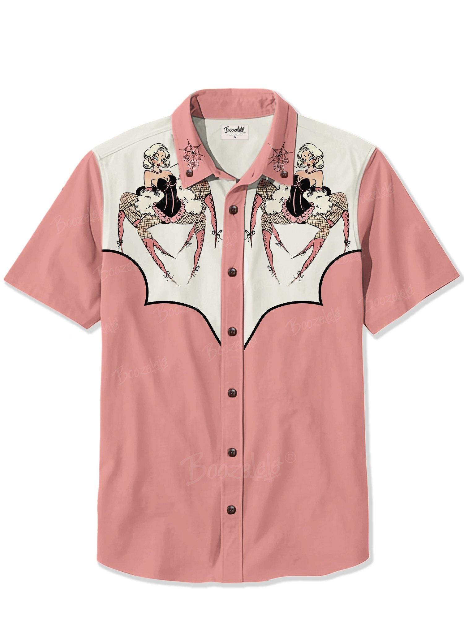Retro Pin-Up Girl - Pipe Spider - 100% Cotton Shirt