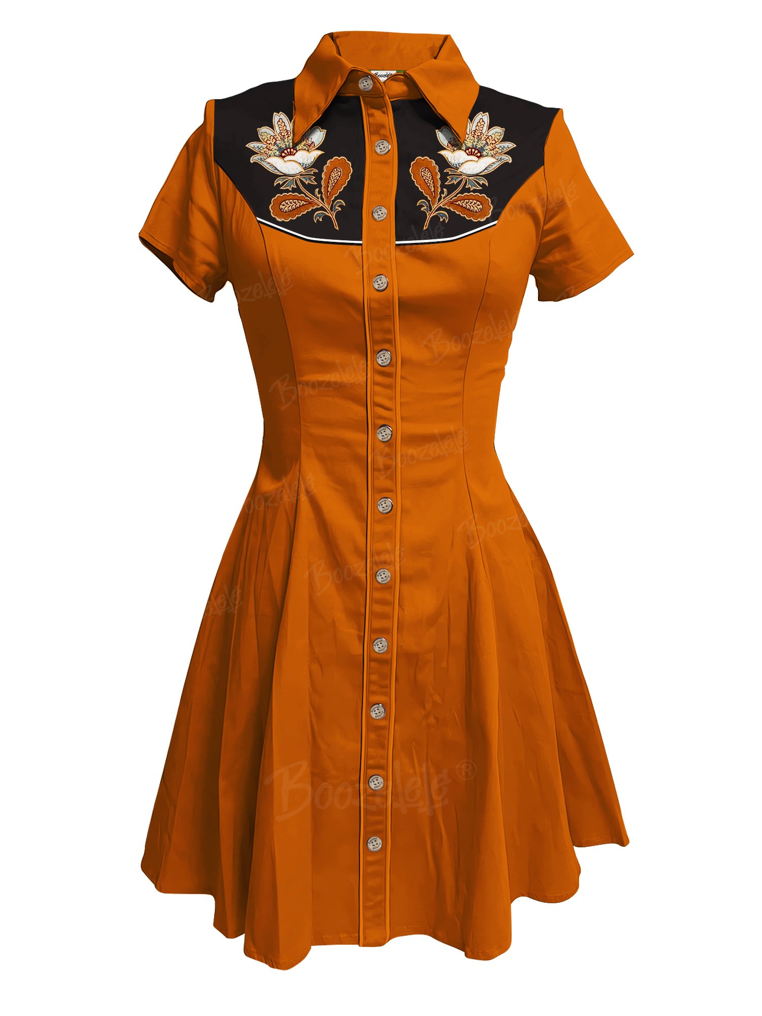 Western Vintage Flower - 100% Cotton Dress