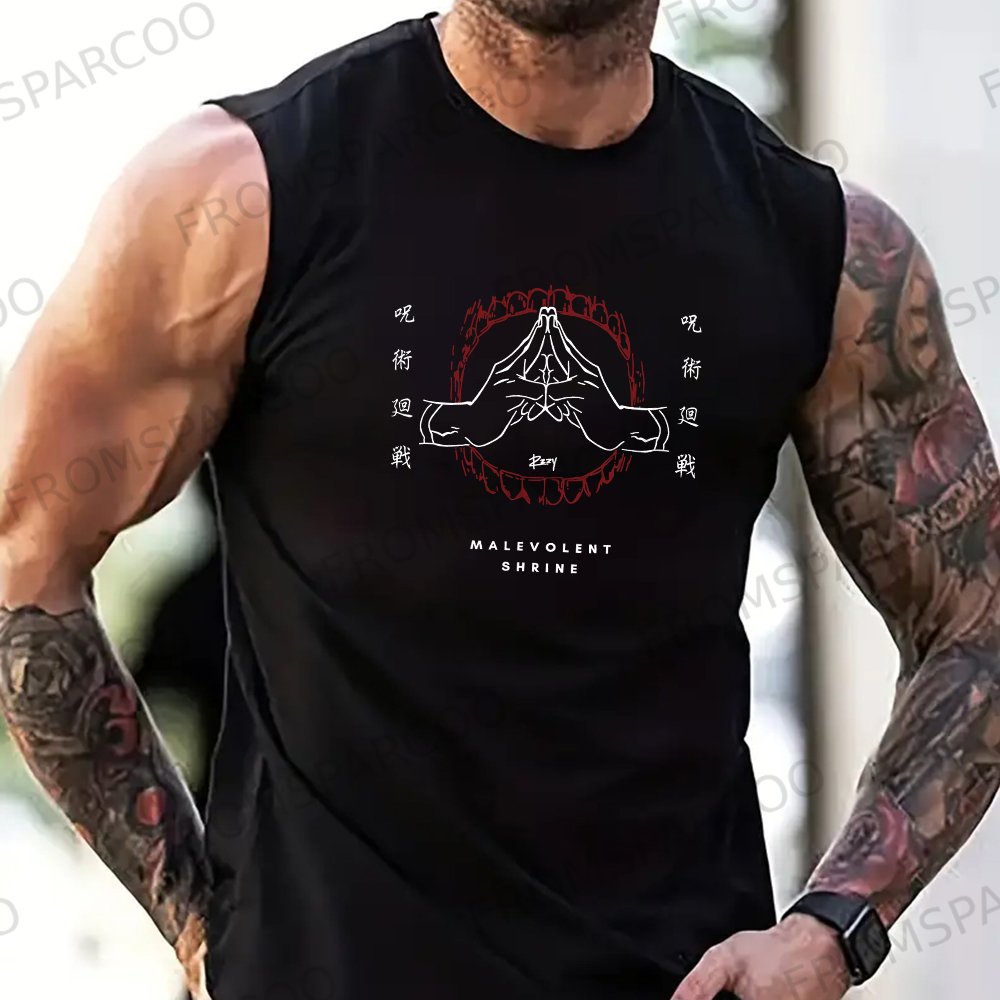 Casual Loose Popular Anime Villain Printed Tank Top