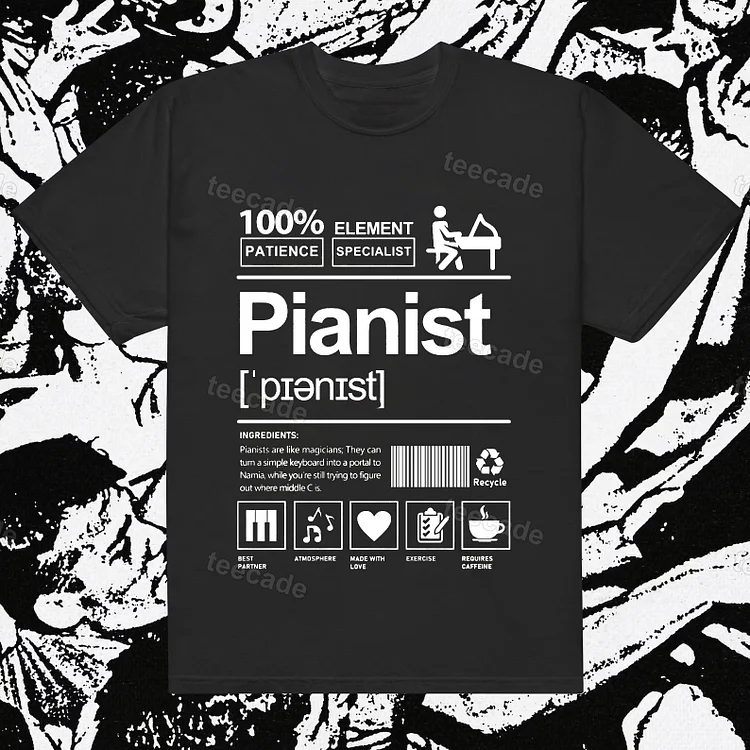 Teecade Teecade Pianist T-shirt