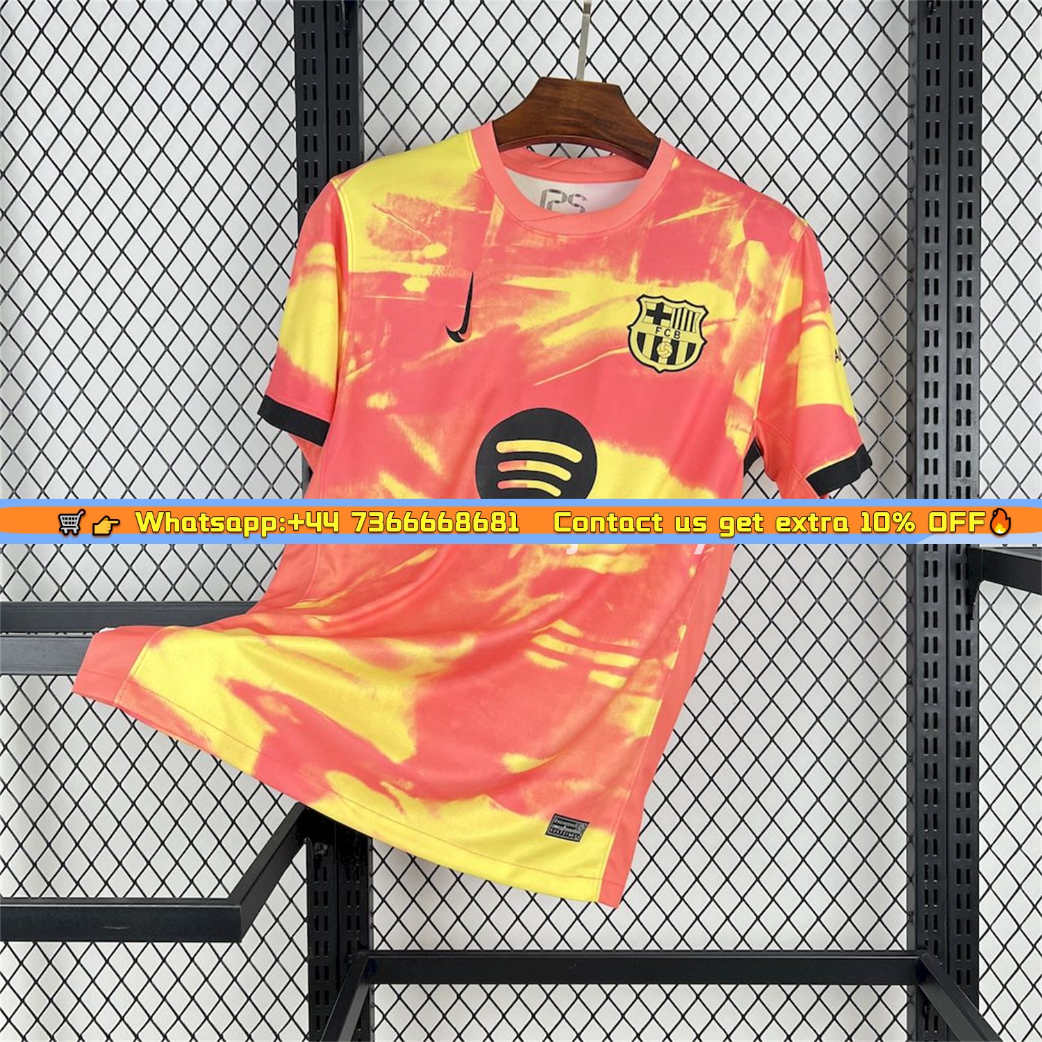 B.A.R.S.A 25-26 Yellow and Orange Camouflage Jersey - Fans Version