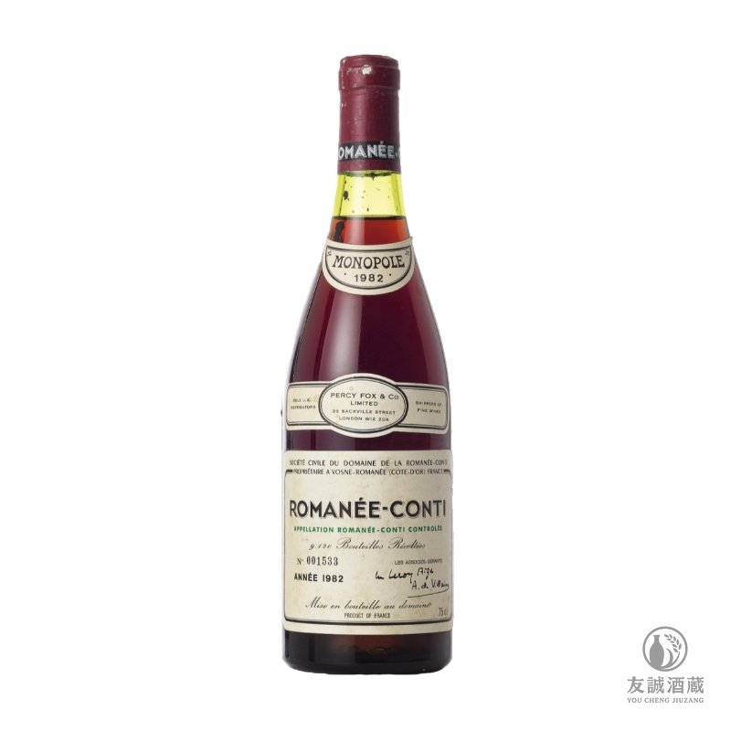 1982年Romanee-Conti 羅曼尼&middot;康帝特級園 友誠酒藏
