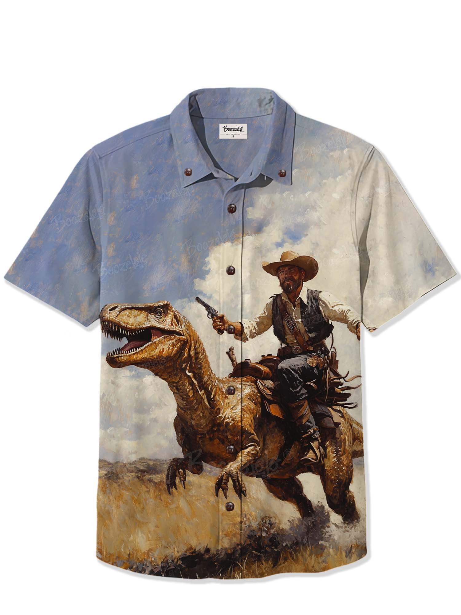 Western Dinosaur Cowboy - 100% Cotton Shirt