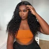 New Black Brazilian Long Water Wave Curly Wig