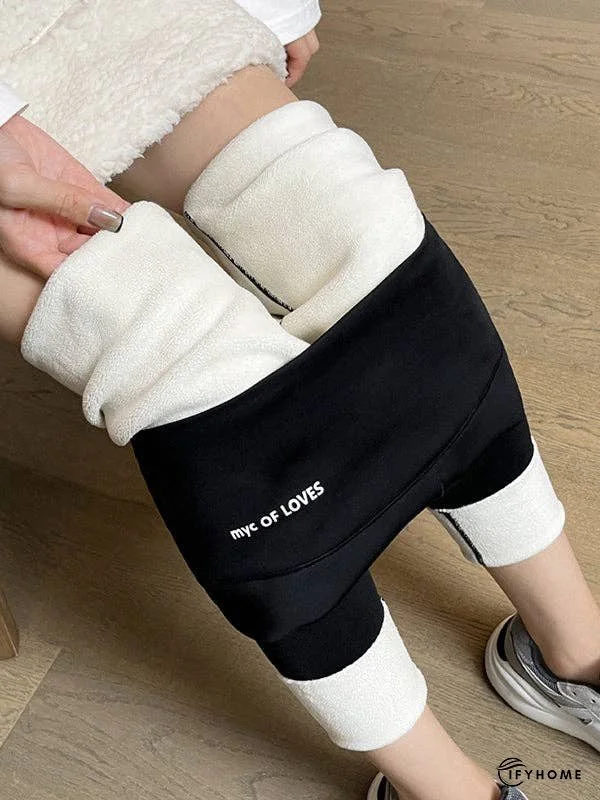 Casual Skinny Leg Keep Warm Solid Color Leggings | IFYHOME