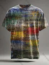 Abstract Colored Glass Print Casual Long-Sleeve Shirt
