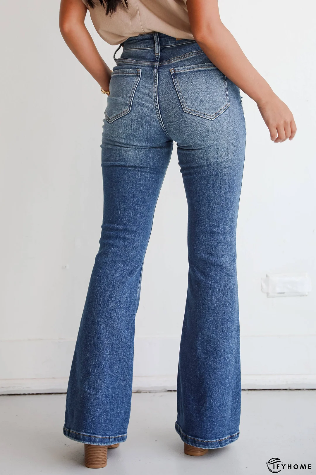 Margot Medium Wash High-Rise Flare Jeans | IFYHOME