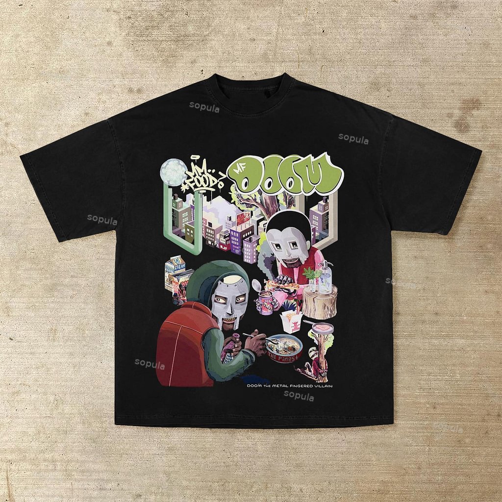 Sopula Mf Doom Graphic Cotton T-Shirt