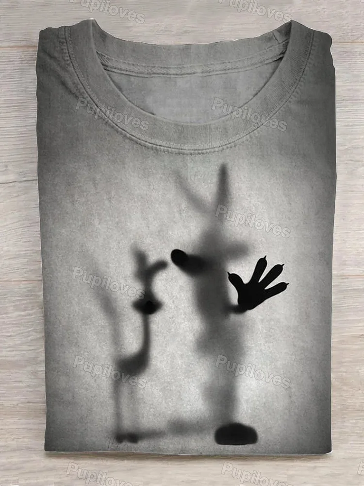 Pupiloves Pupiloves  Reflection of Rabbit and Ostrich in Animal Style T-shirt