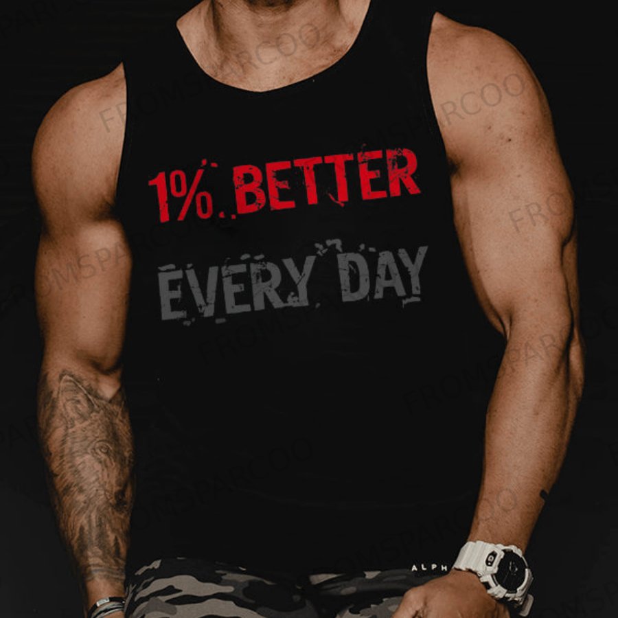 1% Better Every Day Printed Vest