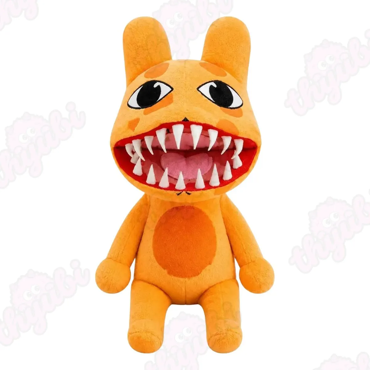 Orange Monster Officer Duckman Plush Big Toothy Smile, Animal Hospital Inspired - thyubioffcial