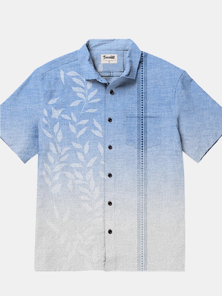 Gradient Fallen Leaves - Slub Linen Shirt