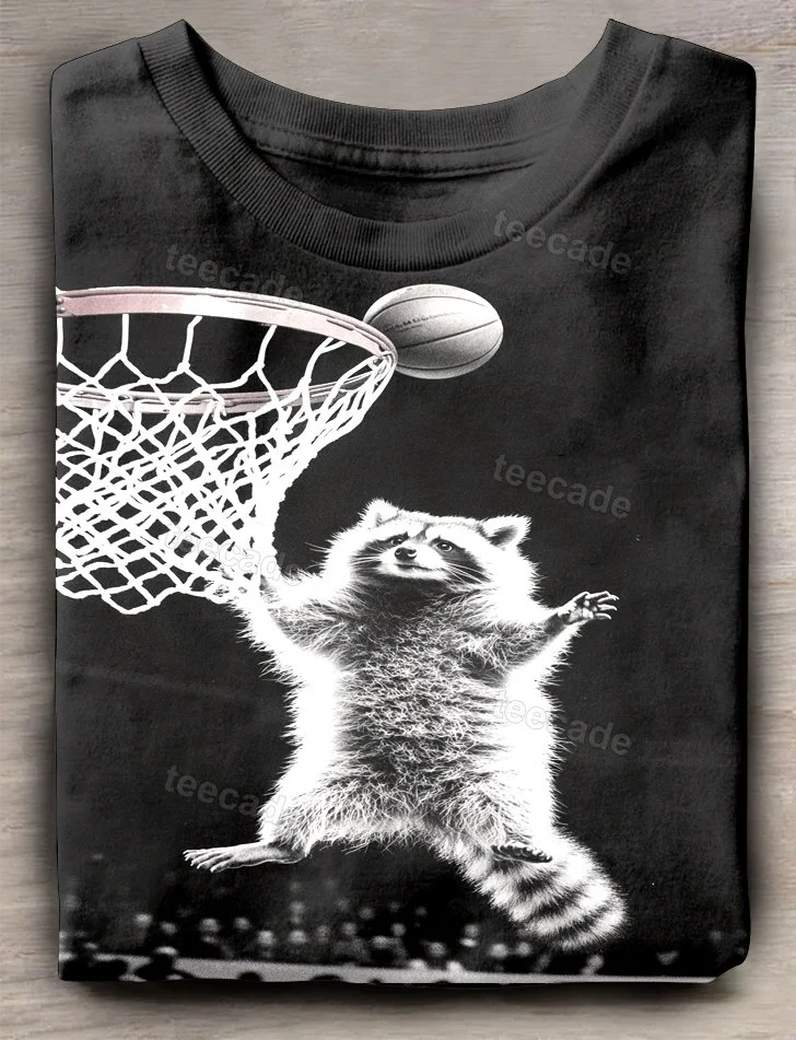 Teecade Teecade Raccoon Basketball T-shirt