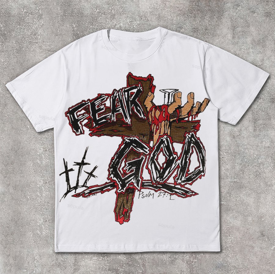 Sopula Rare Vintage 1994 Fear God Psalm 27 1 Single Stitch Shirt