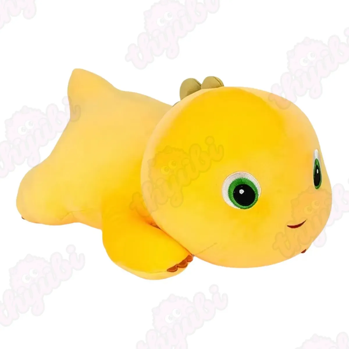 Nailon Yellow Dinosaur Plush 35cm Lying Plush Toy Cute Yellow Dinosaur Stuffed Animal - thyubioffcial