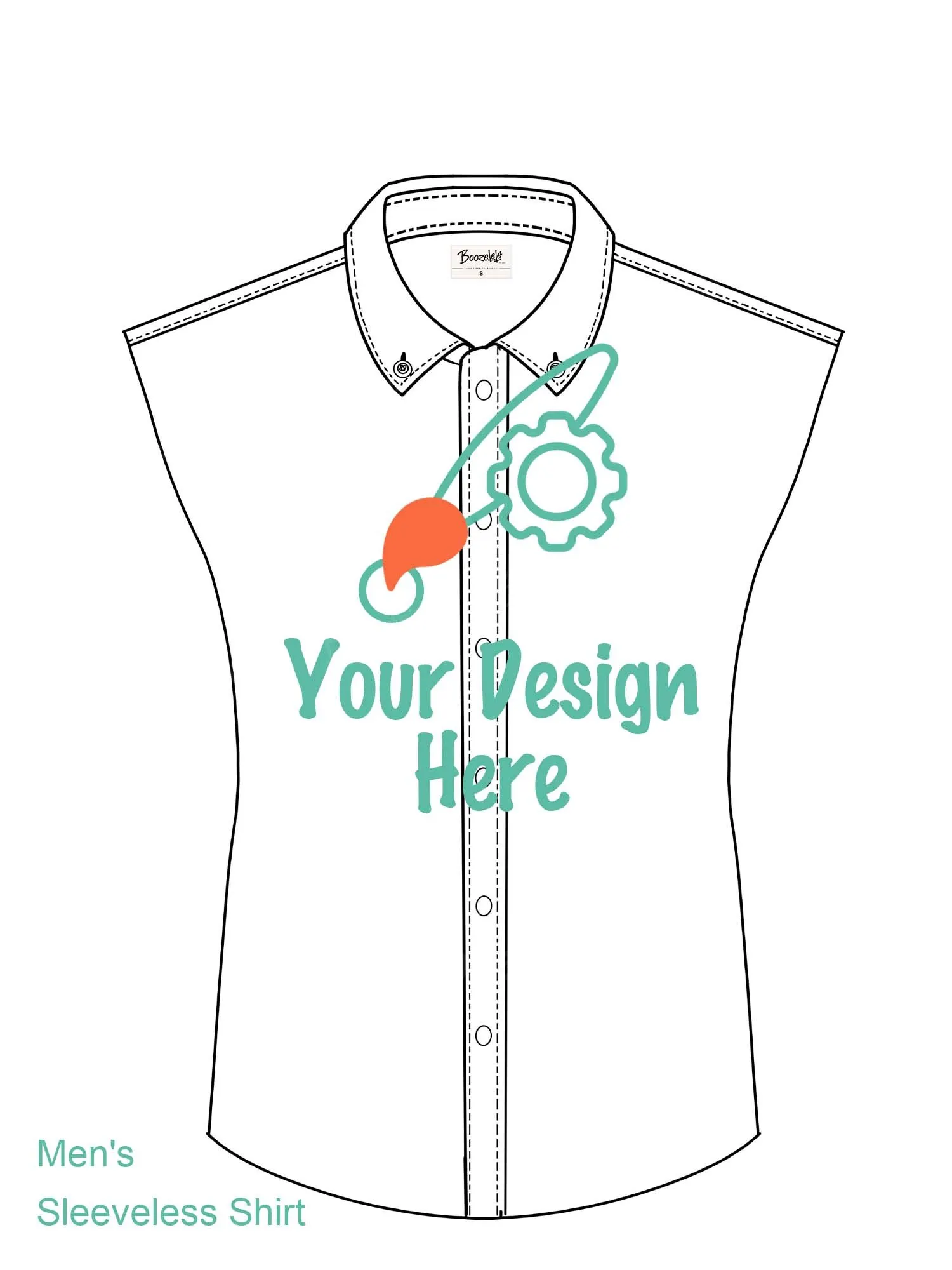 Customized Men&lsquo;s 100% Cotton Sleeveless Shirt