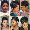 Black Pxied Cut Short Wave WChic Curly Wigs