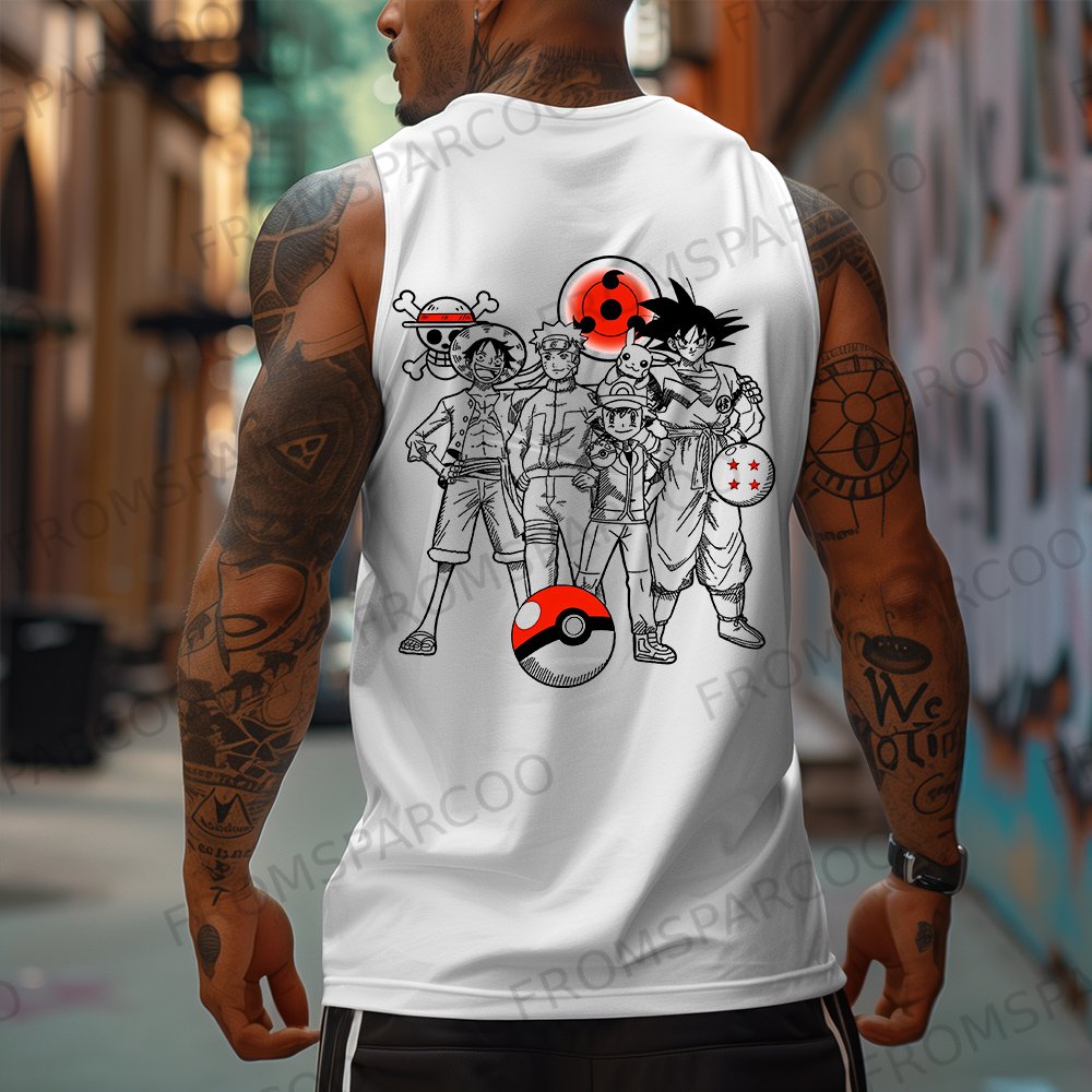Oversized Anime Fitness Tank Top