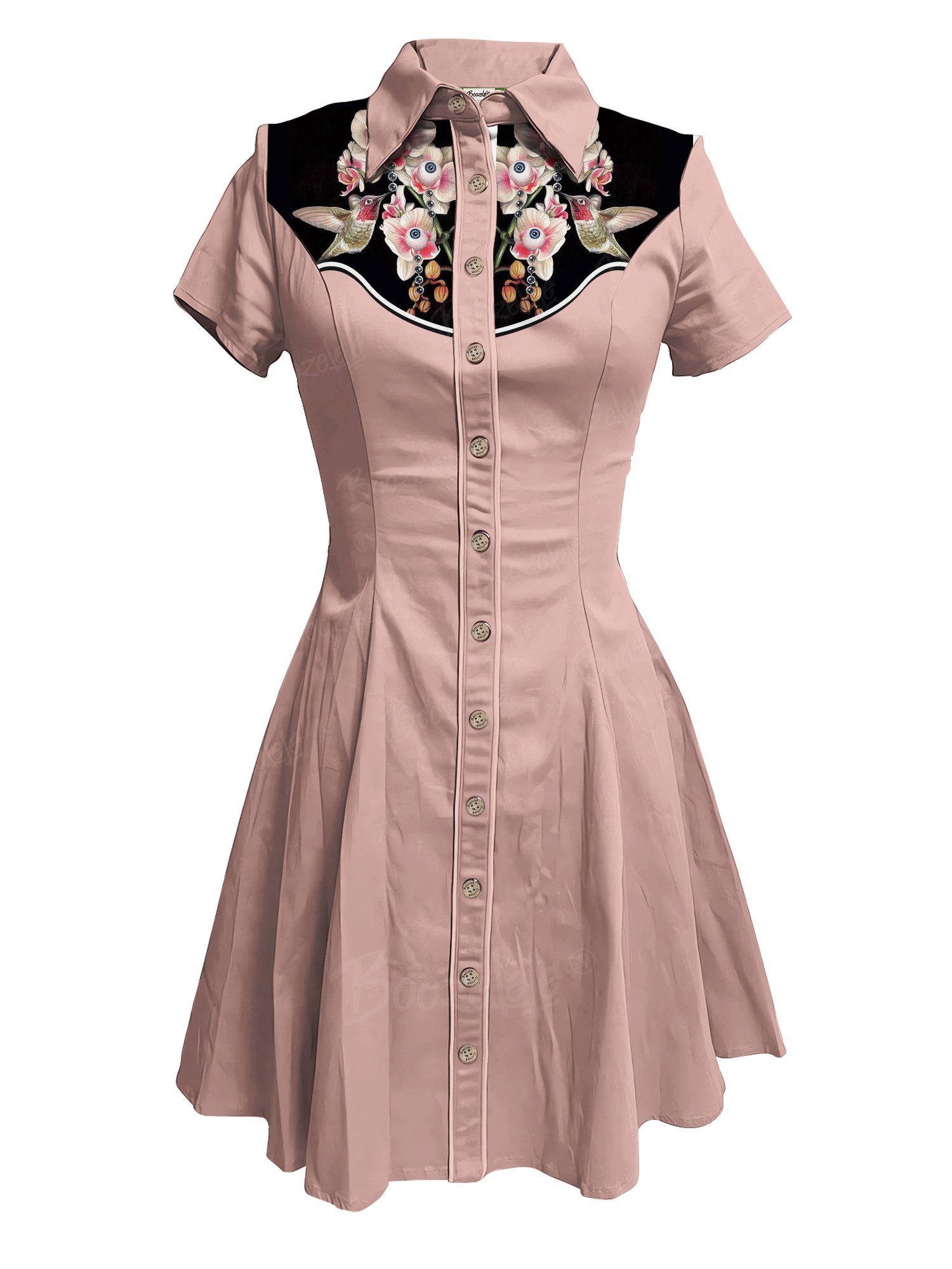 Flowers And Birds - 100% Cotton Dress