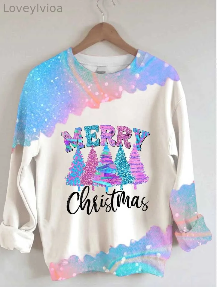 Women's   Tree Gradient Print Sweatshirt