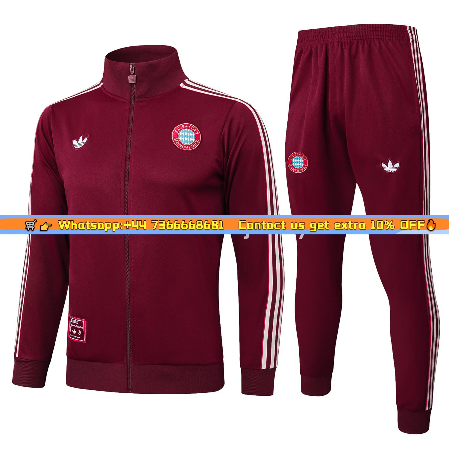 Bayern Munich 25-26 Originals Terrace Icon Jacket Training Tracksuit - Deep Red
