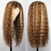 Glueless Hightlight Mixed Blonde Brazilian Long Hair Curly Wig