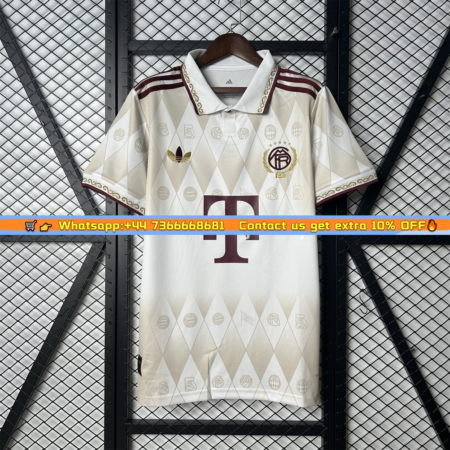 Bayern Munich 2025 125th Anniversary Diamond Pattern Special Edition Jersey - Fans Version