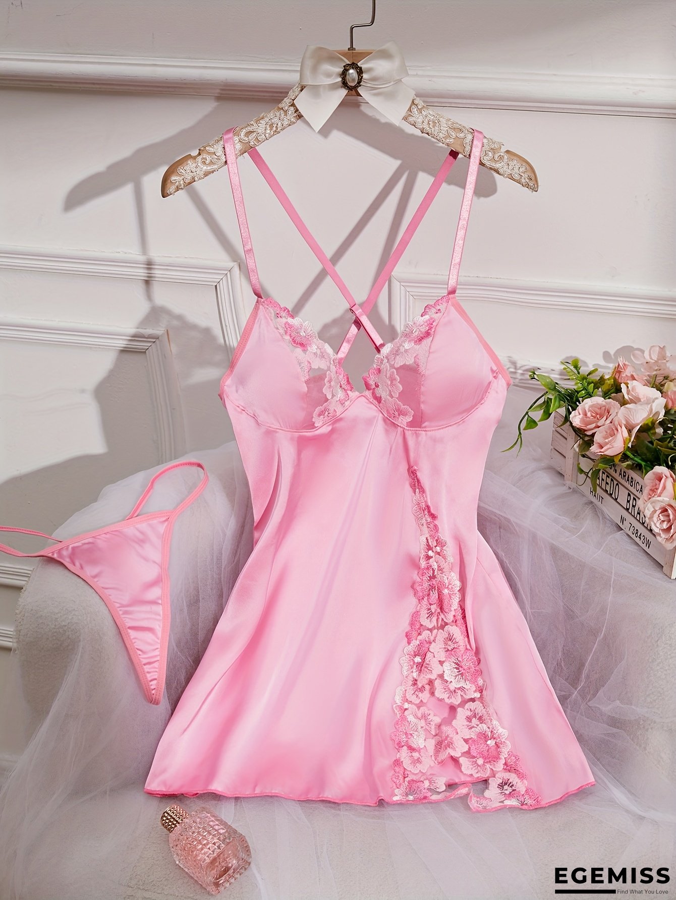 New Summer Backless Camisole Nightgown Made Of Faux Silky, A Sexy Homewear Dress. | EGEMISS