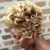 Blonde Short Curly Hair Wigs Women Glueless Pixie Cut Wigs