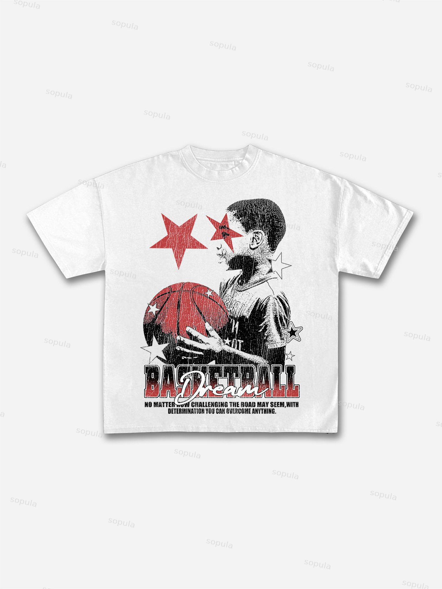 Basketball Dreams Boys Print Cotton T-shirt