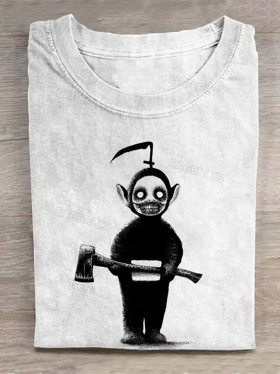 Eagerlys Scary Teletubbies Holding An Ax T-shirt Eagerlys