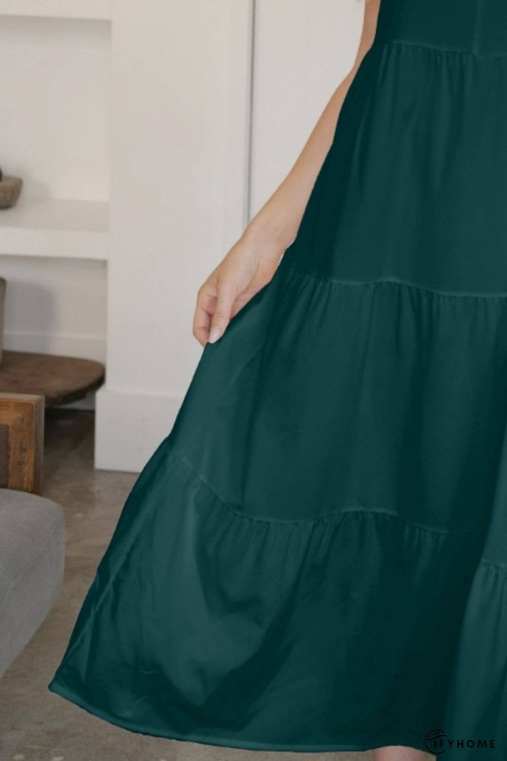 V-Neck Sleeveless Midi Tiered Dress | IFYHOME