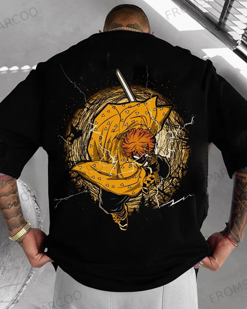 Unisex Anime Print T-Shirt