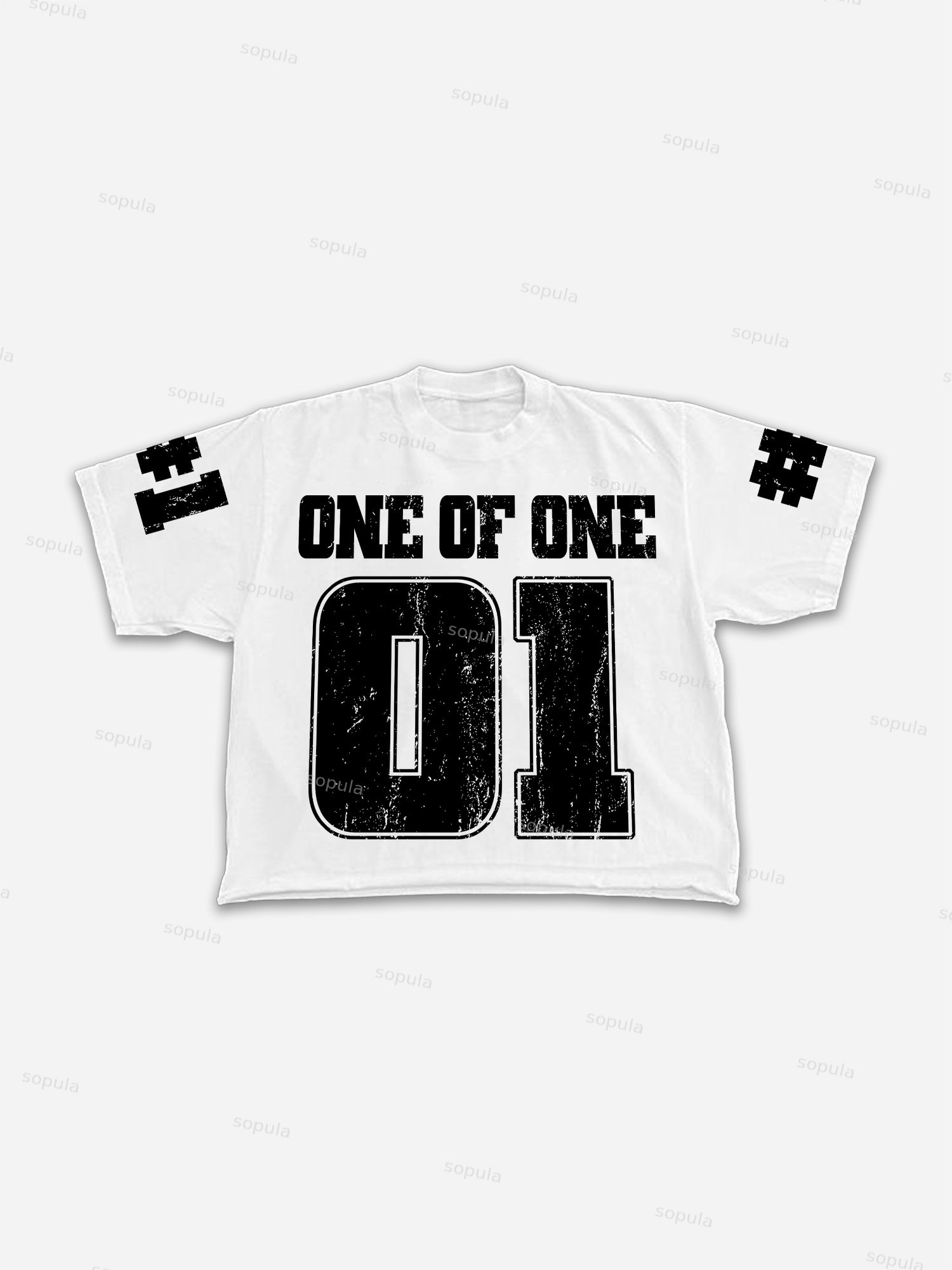 Men's One Of One No.01 Graphic Cropped T-shirt