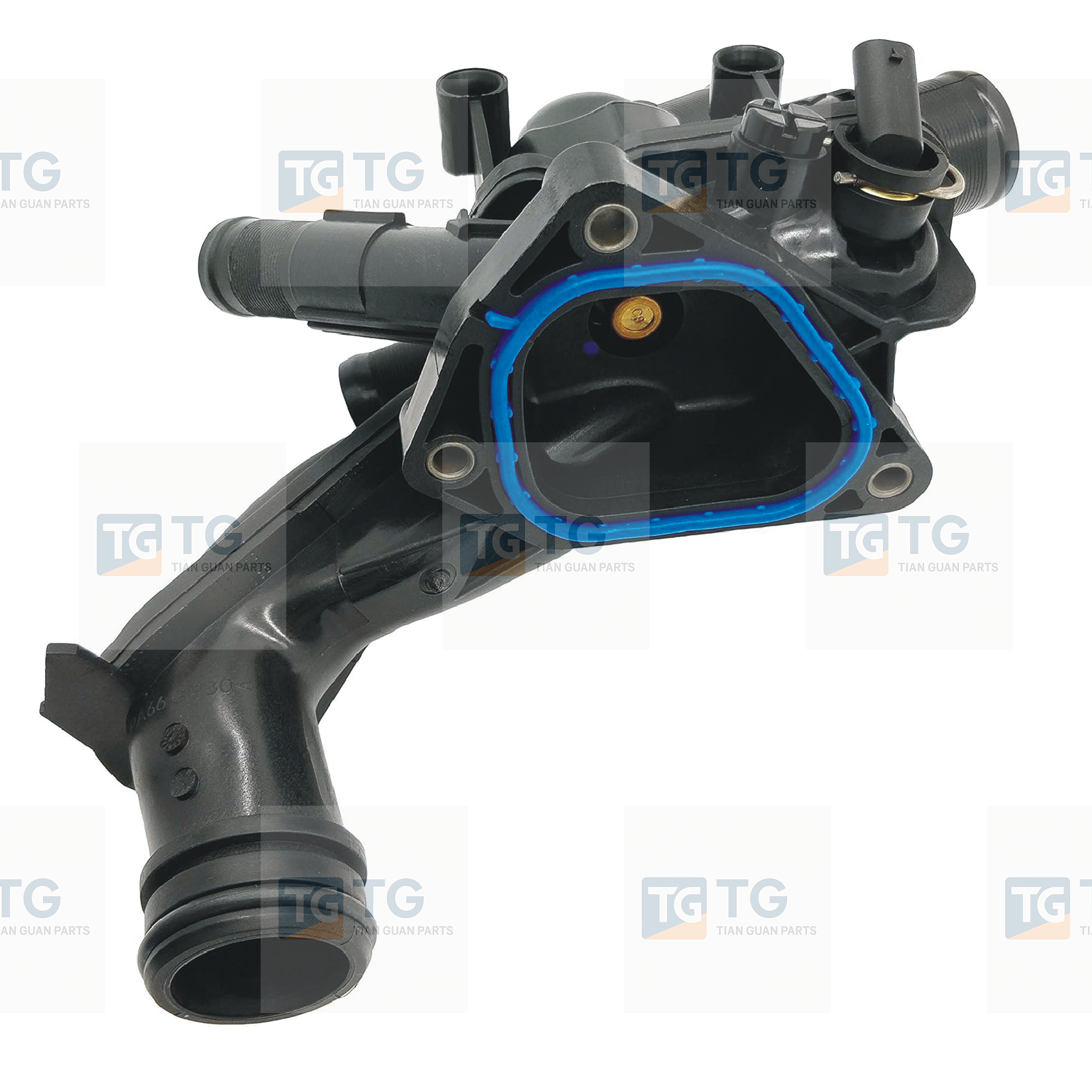 11538674895 Engine Coolant Thermostat Housing Assembly for 2011-2016 N16 Mini Cooper Clubman Countryman Convertibles N18 Mini Cooper S JCW 1.6L L4 11538671513 11537647305 TM46105