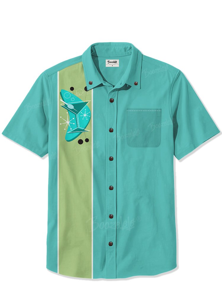 1950s Atomic Cocktail - 100% Cotton Shirt