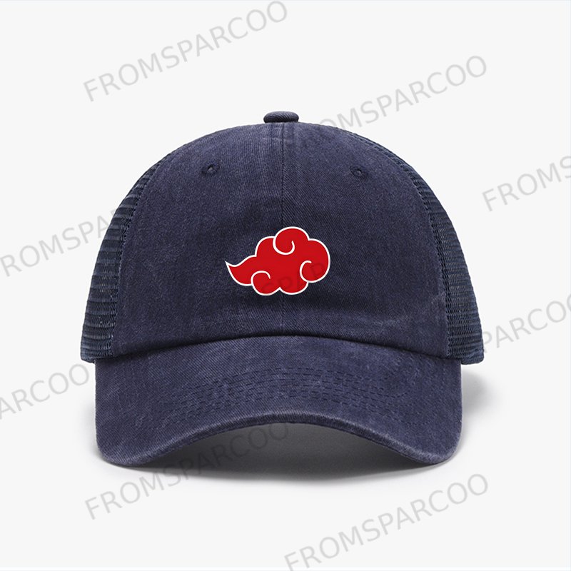 Unisex Anime Simple Print Breathable Mesh Baseball Cap
