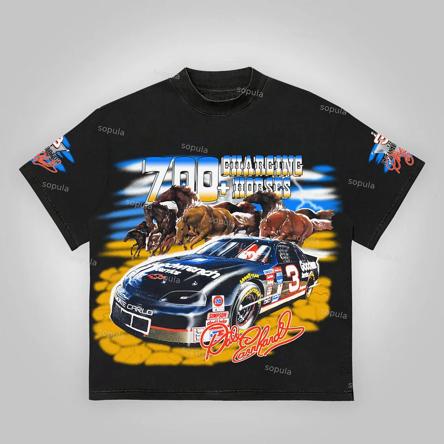 Vintage Chase Authentics 1997 Dale Earnhardt Print Graphic T-Shirt