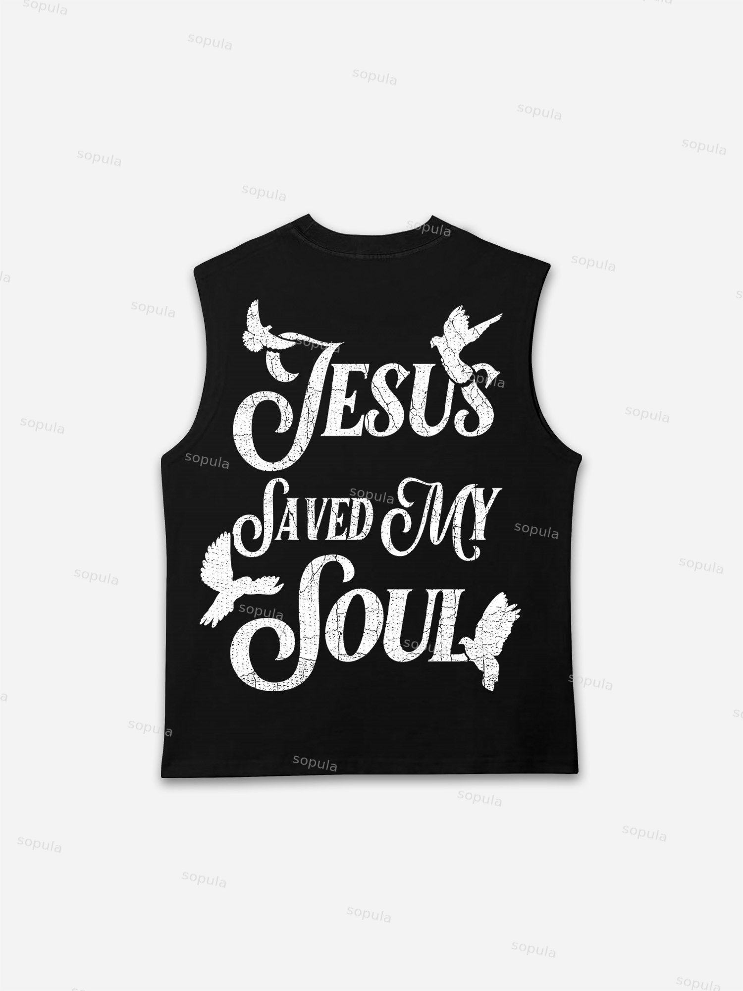 Jesus Saved My Soul Print Tank Top