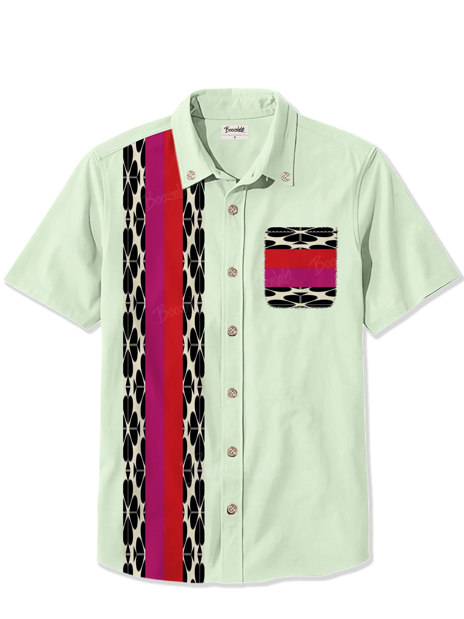 Red and black stripes - 100% Cotton Shirt