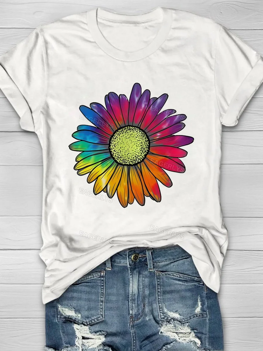 Eagerlys The Flower Is Full Of Love Short Sleeve T-shirt Eagerlys