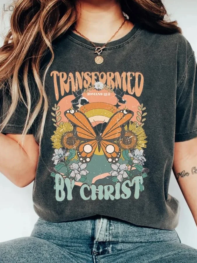 Women'S Christian Print Casual T-Shirt
