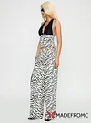 Paltrow Mid Rise Wide Leg Cargo Jeans Zebra