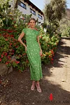 Ellianna Floral Maxi Dress in Green