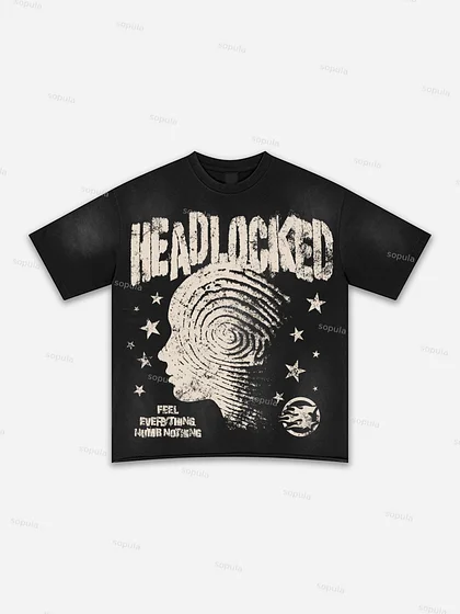 Unisex Eye Printed Short Sleeve Cropped T-Shirt