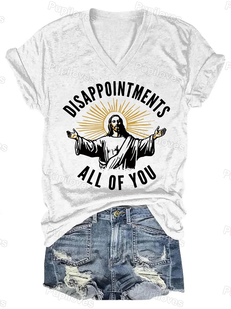 Pupiloves Pupiloves Disappointments All of You-1 V-Neck T-shirt