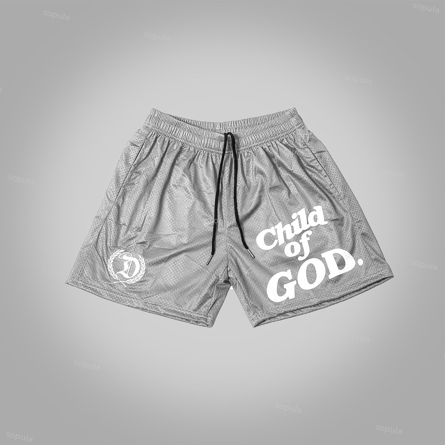 Sopula Child Of God Print Basketball Mesh Shorts