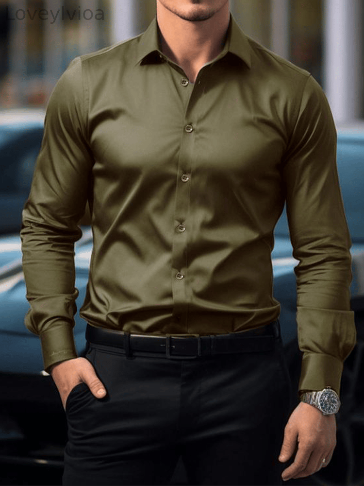 Men's Plaid  Long Sleeve Shirt