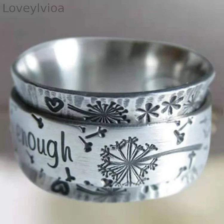 🎁''I Am Enough'' Meditation Dandelion Ring✨