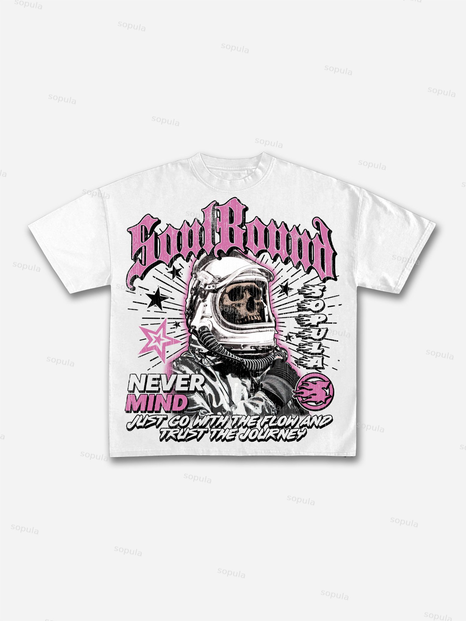 Skull Astronaut Vintage Graphic Cotton T-shirt